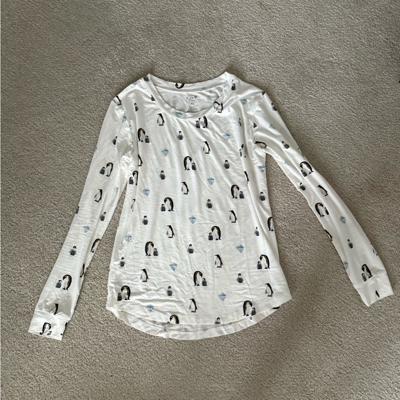 Kyte Living Penguin Print Pajamas - White - Picture 2 of 5